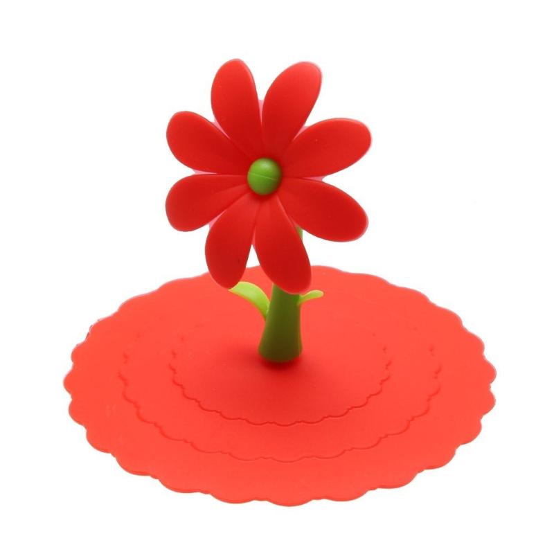 Sunflower Silicone Cup Lid Keep Drinks Dust Proof & Airtight