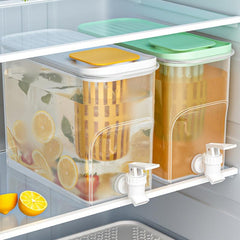 Drink Dispenser For Fridge Beverage with Spigot, Juice Containers