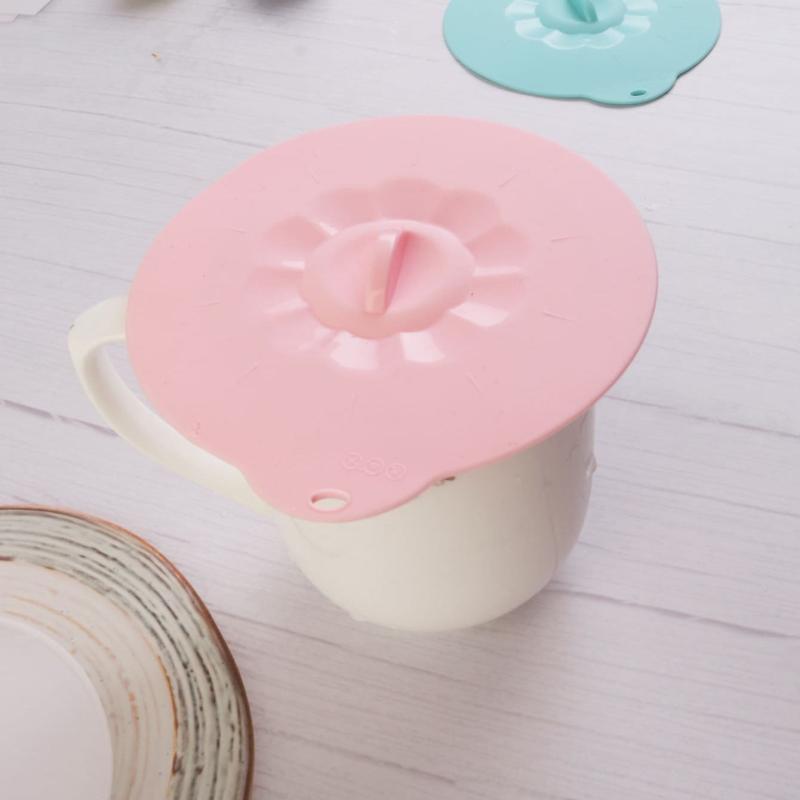 1pc Silicone Cup Lid Random Color Cover Seal Hot Drink Mug Cover