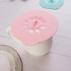 1pc Silicone Cup Lid Random Color Cover Seal Hot Drink Mug Cover