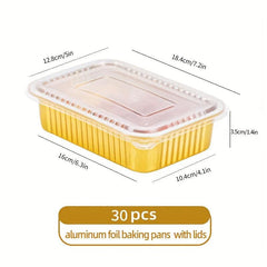 Aluminum Foil Mini Loaf Pans With Lids 100pcs
