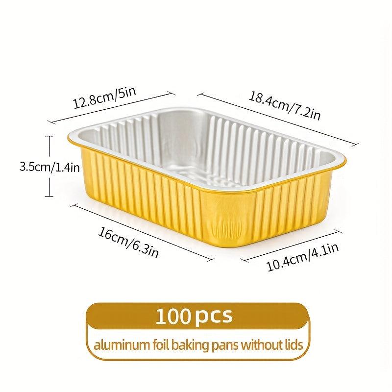 Aluminum Foil Mini Loaf Pans With Lids 100pcs
