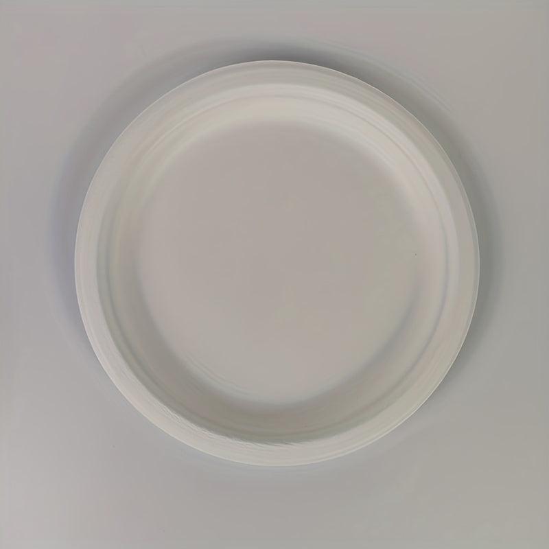 50 Biodegradable Sugarcane Pulp Paper Plates 22 for Parties and Kitchen