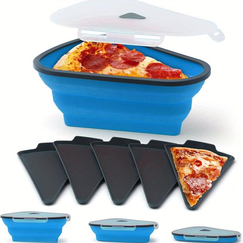Silicone Pizza Folding Box With Lid Sealed Food Storage Box
