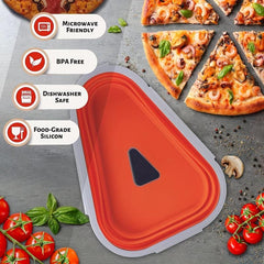 Silicone Pizza Folding Box With Lid Sealed Food Storage Box
