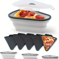 Silicone Pizza Folding Box With Lid Sealed Food Storage Box