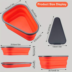 Silicone Pizza Folding Box With Lid Sealed Food Storage Box