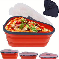 Silicone Pizza Folding Box With Lid Sealed Food Storage Box
