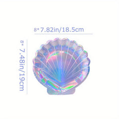 8 Shell Shape Paper Plates 17 Laser Glossy Disposable Plates Party Decoration