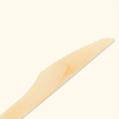 Disposable Knives and Forks Natural Biodegradable Wooden Tableware 100pcs