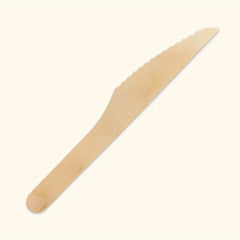 Disposable Knives and Forks Natural Biodegradable Wooden Tableware 100pcs