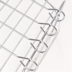 Air Fryer Rack With 3 Skewers Stainless Steel Air Fryer Grill Dual Layer