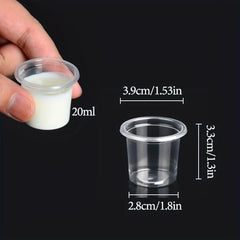 300 600 Counts 20ML Disposable Tasting Cups Tattoo Ink Cups Caps