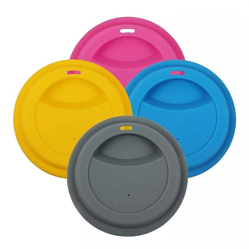 1pc Silicone Drinking Lid Spill Proof Cup Lids Reusable Coffee Mug Lids