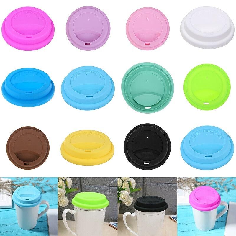 1pc Silicone Drinking Lid Spill Proof Cup Lids Reusable Coffee Mug Lids