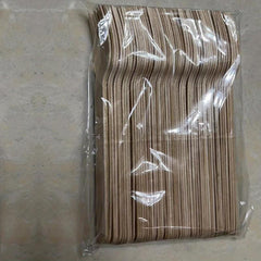 50pcs Disposable Wooden Fork Spoon Party Gathering Tableware