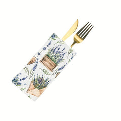 20pcs Disposable Square Napkin for Western Wedding Party - Printed Paper Napkin