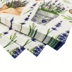 20pcs Disposable Square Napkin for Western Wedding Party - Printed Paper Napkin