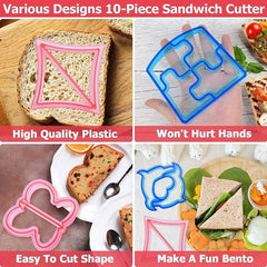 32pcs Sandwich Cutter Set with Fork, BPA Mold Cutter, Steel Fruit/Veggi