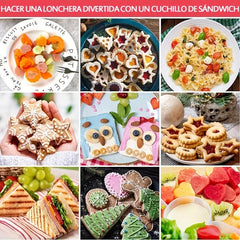 32pcs Sandwich Cutter Set with Fork, BPA Mold Cutter, Steel Fruit/Veggi