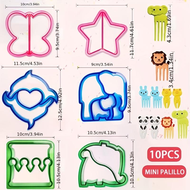 32pcs Sandwich Cutter Set with Fork, BPA Mold Cutter, Steel Fruit/Veggi