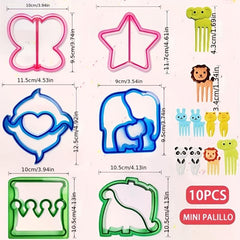 32pcs Sandwich Cutter Set with Fork, BPA Mold Cutter, Steel Fruit/Veggi