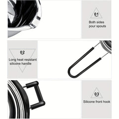 Stainless Steel Melting Pot Kit with Silicone Spatula