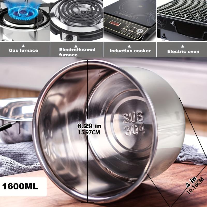 Stainless Steel Melting Pot Kit with Silicone Spatula