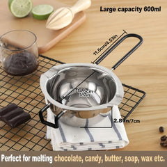 Stainless Steel Melting Pot Kit with Silicone Spatula