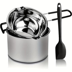 Stainless Steel Melting Pot Kit with Silicone Spatula