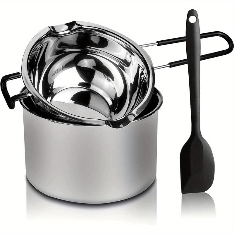 Stainless Steel Melting Pot Kit with Silicone Spatula