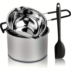 Stainless Steel Melting Pot Kit with Silicone Spatula