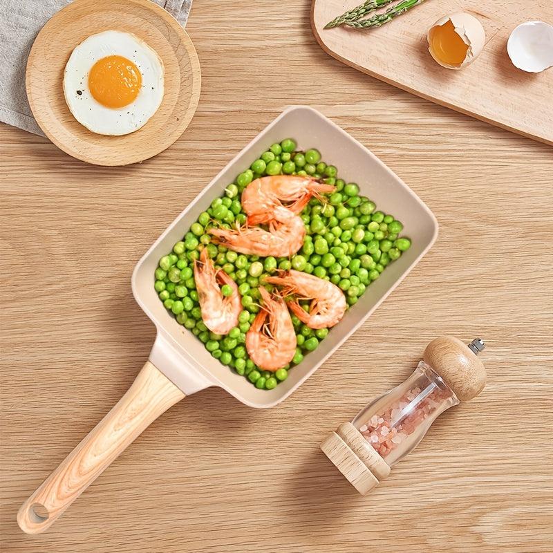 Square Jade Barbecue Frying Pan, Non Stick, Durable