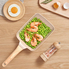 Square Jade Barbecue Frying Pan, Non Stick, Durable