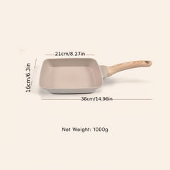 Square Jade Barbecue Frying Pan, Non Stick, Durable