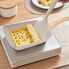Square Jade Barbecue Frying Pan, Non Stick, Durable