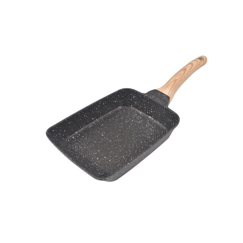 Square Jade Barbecue Frying Pan, Non Stick, Durable