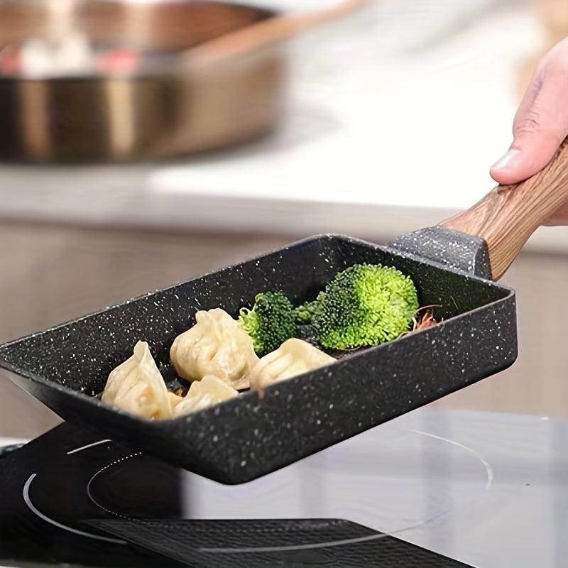 Square Jade Barbecue Frying Pan, Non Stick, Durable