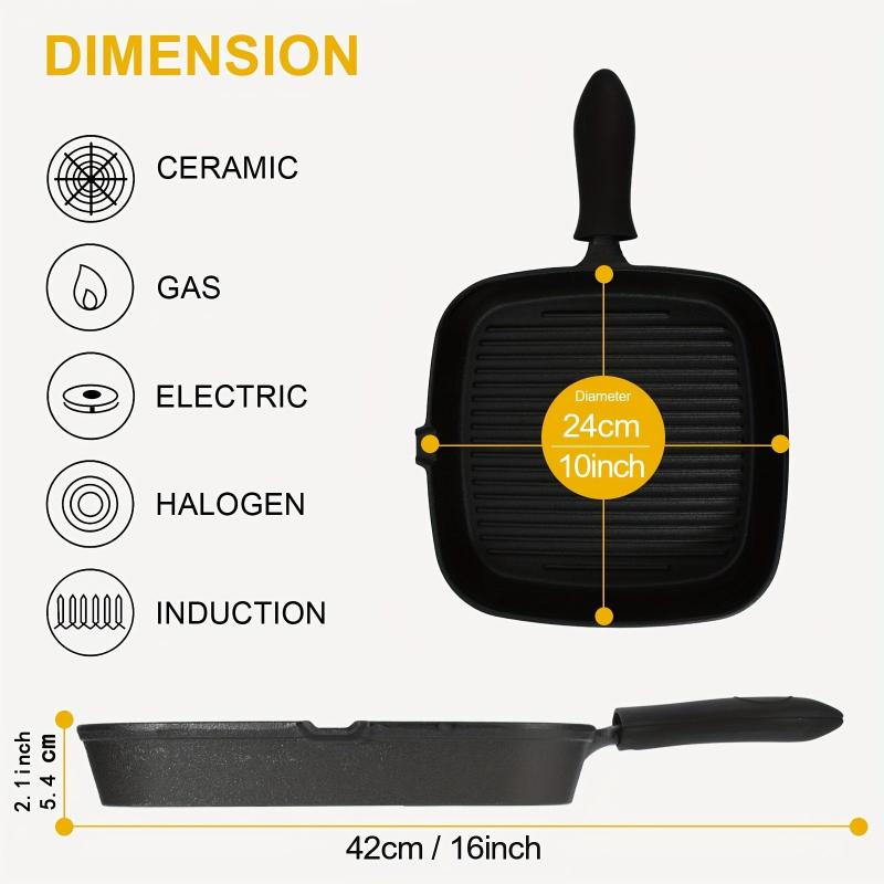 Square Cast Iron Baking Tray 25.4cm with Heat-resistant Stand
