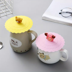 Silicone Cup Lid Leak Proof Dust Proof Fresh Keeping Tea Water Cups
