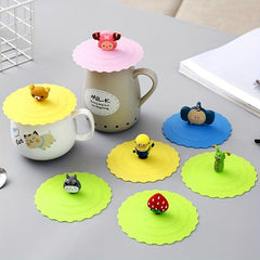 Silicone Cup Lid Leak Proof Dust Proof Fresh Keeping Tea Water Cups