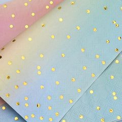 20pcs Gradient Colored Disposable Napkins For Party Celebrations