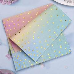20pcs Gradient Colored Disposable Napkins For Party Celebrations