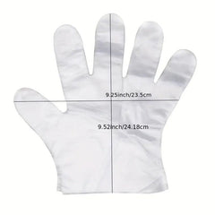 100pcs Plastic Disposable Gloves for Cooking Meal Preping Kitchen BBQ Cleaning