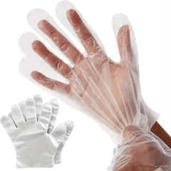 100pcs Plastic Disposable Gloves for Cooking Meal Preping Kitchen BBQ Cleaning