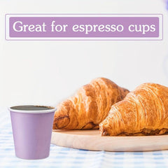 50pcs Purple Disposable Paper Cups 3oz Small Mouthwash Cups