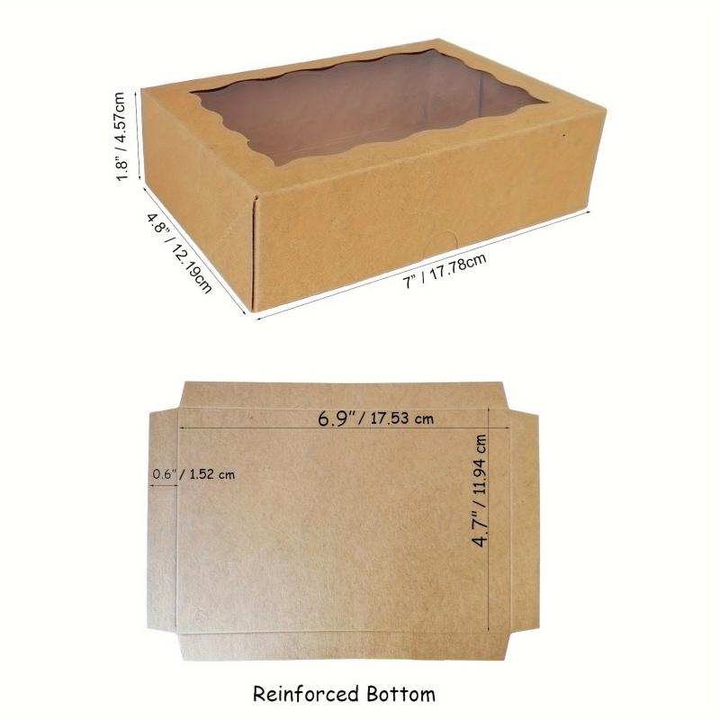 6pcs Treat Boxes With Window for Macarons, Candies, Cakesicles - L17 X W12 X H4