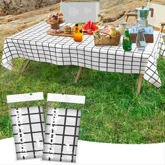 5pcs Waterproof Oilproof Plastic Tablecloth Cover