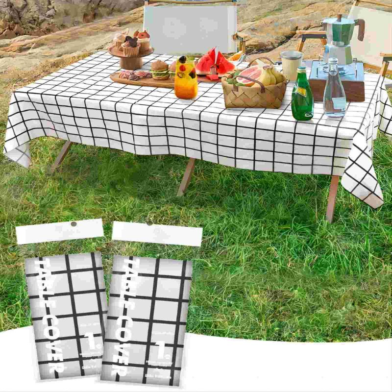5pcs Waterproof Oilproof Plastic Tablecloth Cover