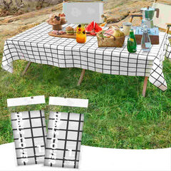 5pcs Waterproof Oilproof Plastic Tablecloth Cover